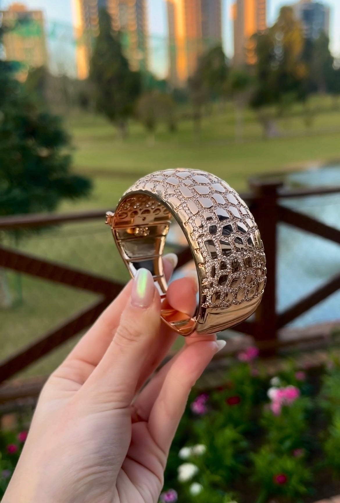 Pulseira Casco de Tartaruga Dourado